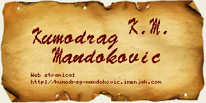 Kumodrag Mandoković vizit kartica